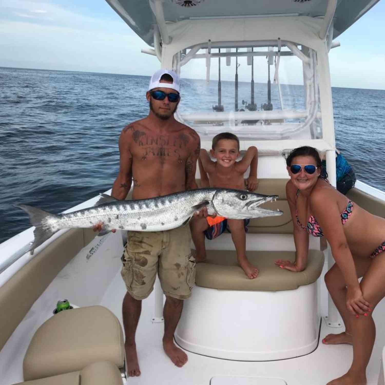 My kids taking down the barracuda!!!