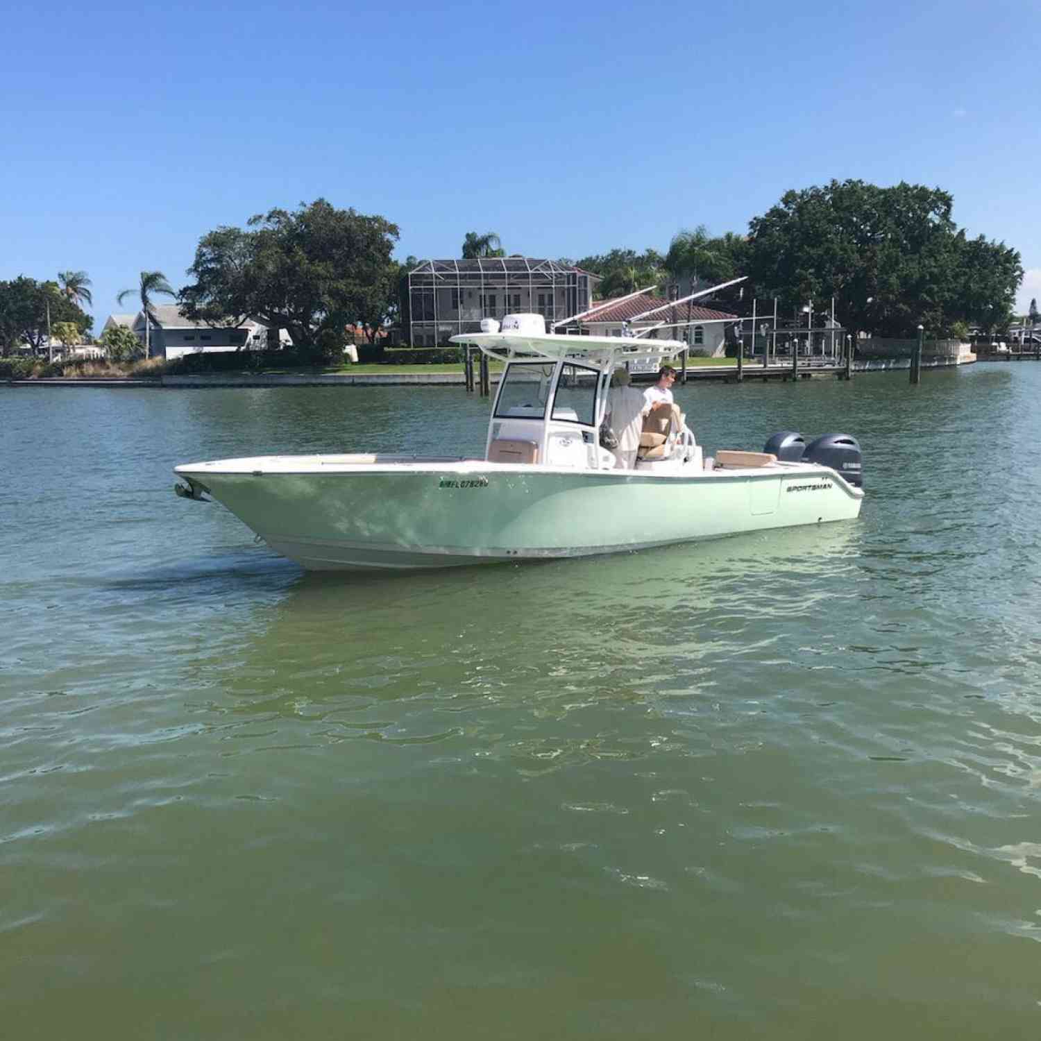 brand new sportsman 282 getting off the dock for the first time with my favorite person in the world, he...