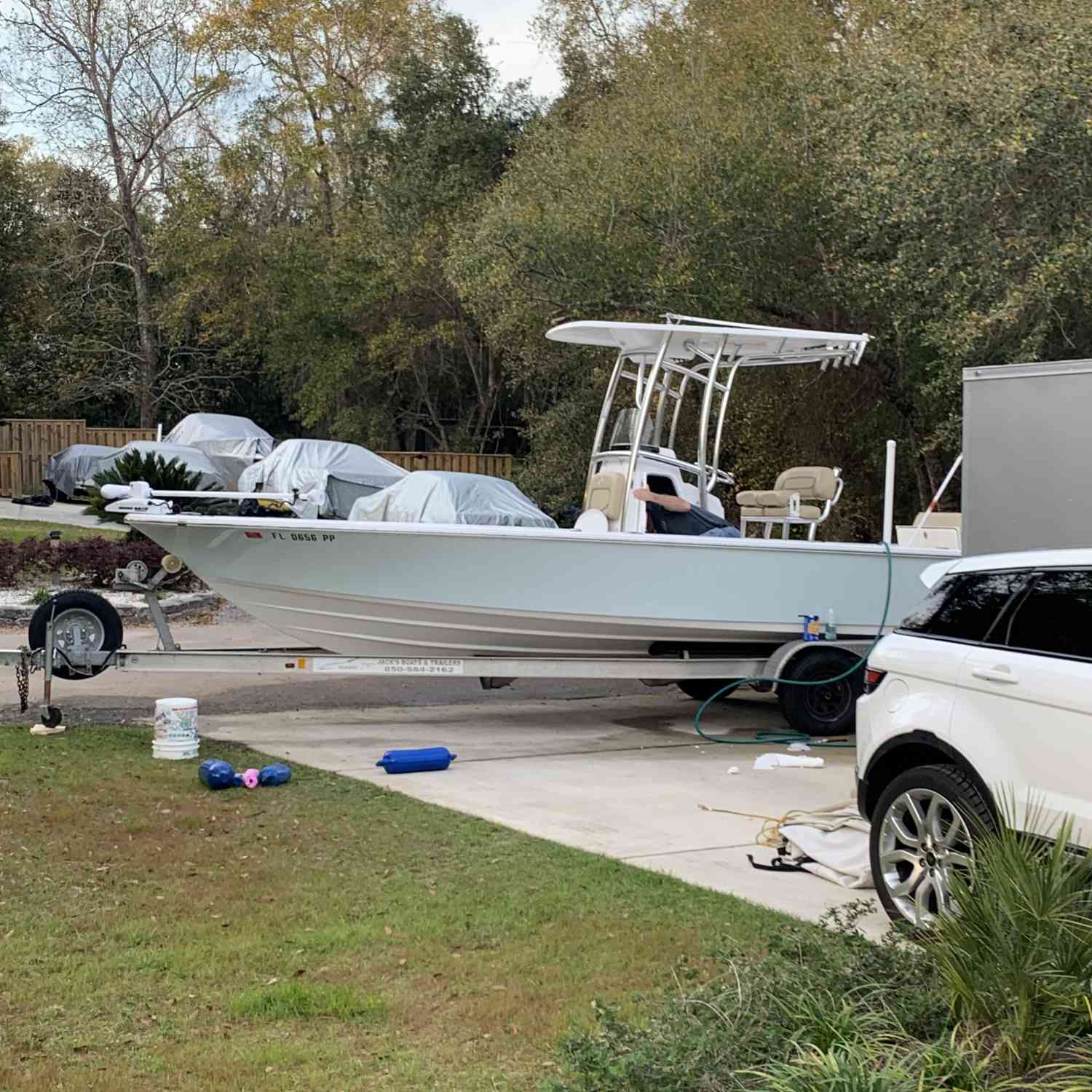 We live on Innerarity Island in Perdido Key. Here is our boat after my husband cleaned her, “The Missing Link”...