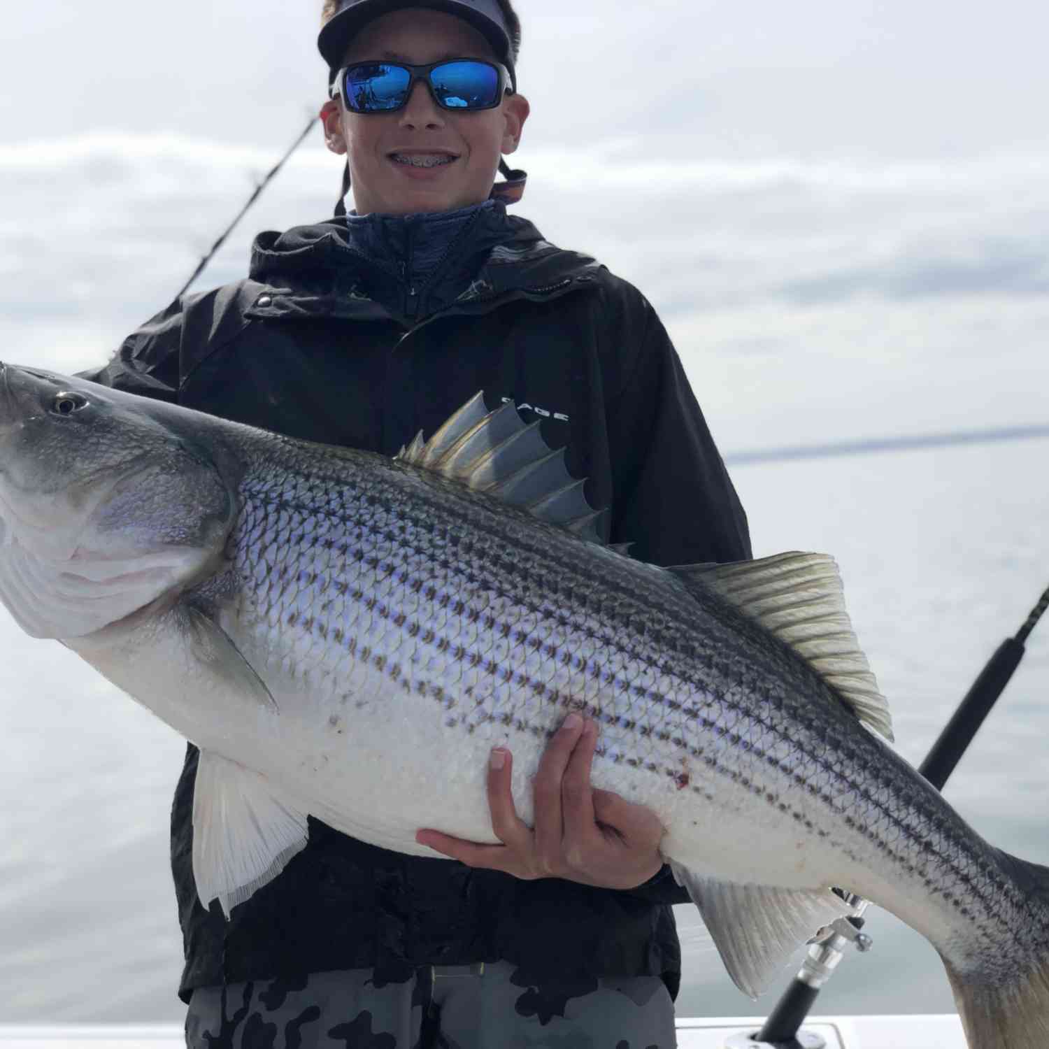 Caught a giant rockfish in the Chesapeake Bay in early spring. The autopilot on the sportsman k...