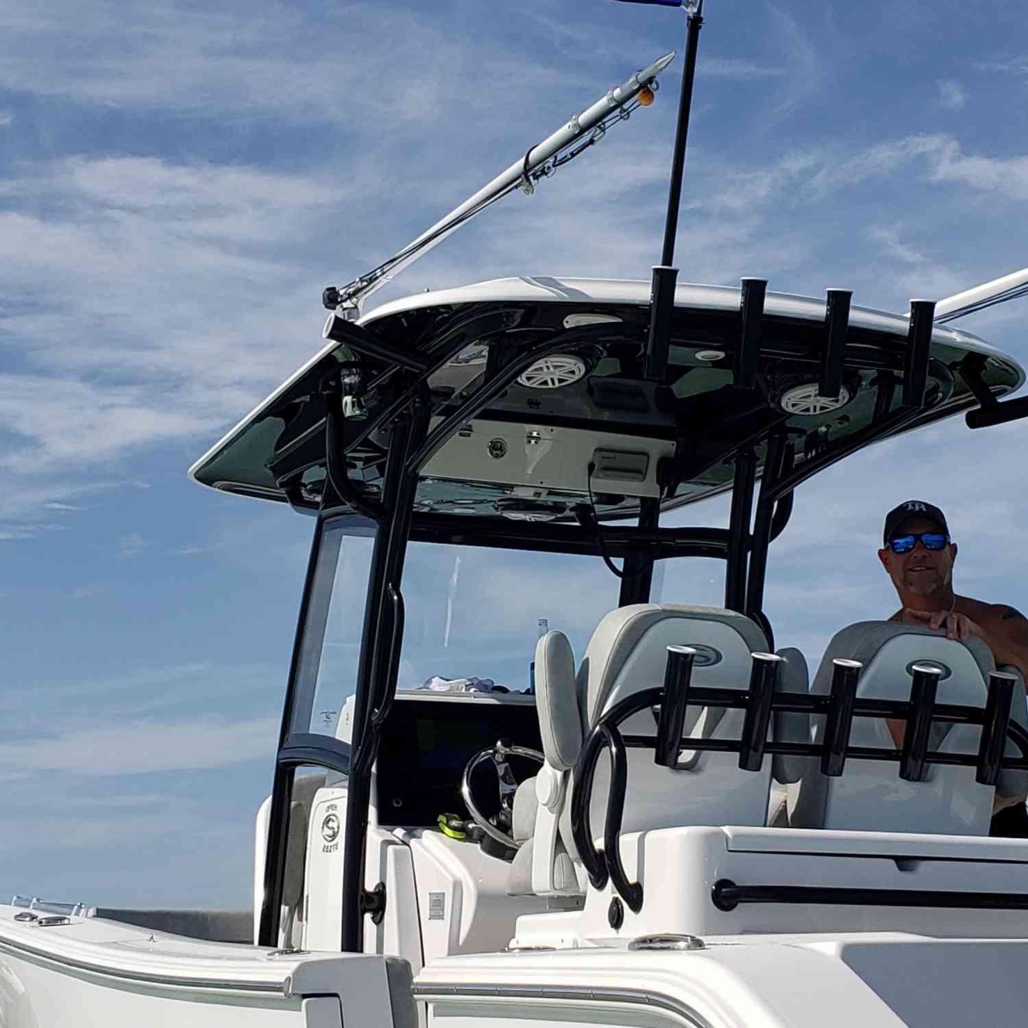 3 rd time out in the new boat and hanging out at the sandbar on jew fish key fl.