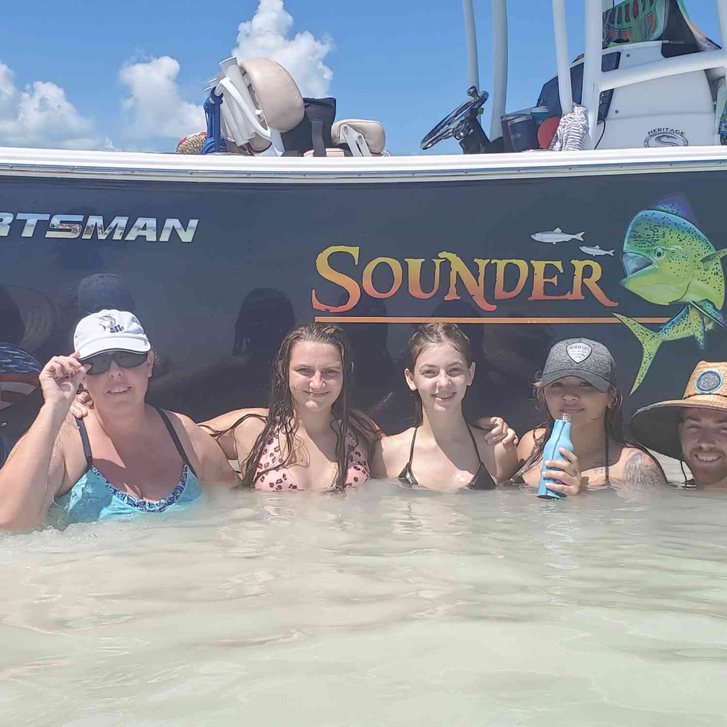 Family fun day at the Islamorada Sand Bar.