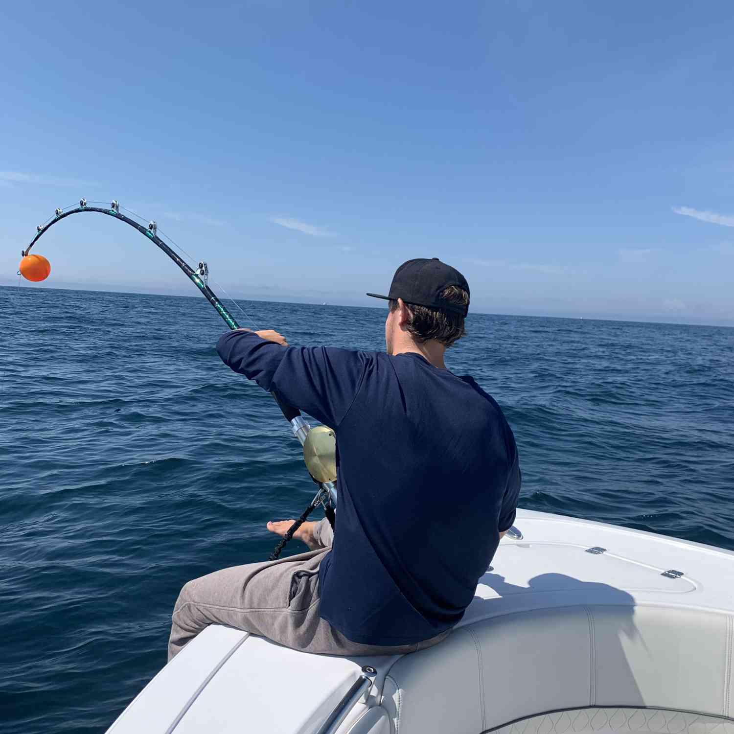 Photo Contest Entry  fighting a giant bluefin tuna off sportsman