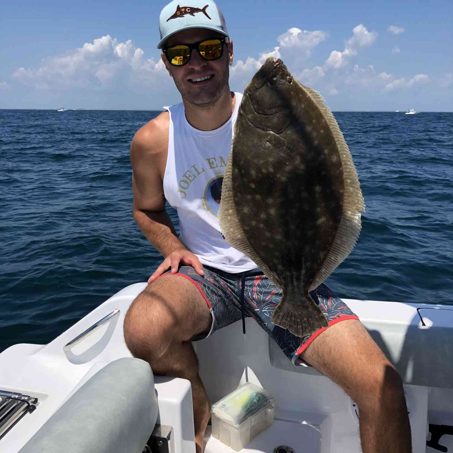 Title: First Doormat - On board their Sportsman Open 212 Center Console - Location: Avalon, NJ. Participating in the Photo Contest #SportsmanAugust2020