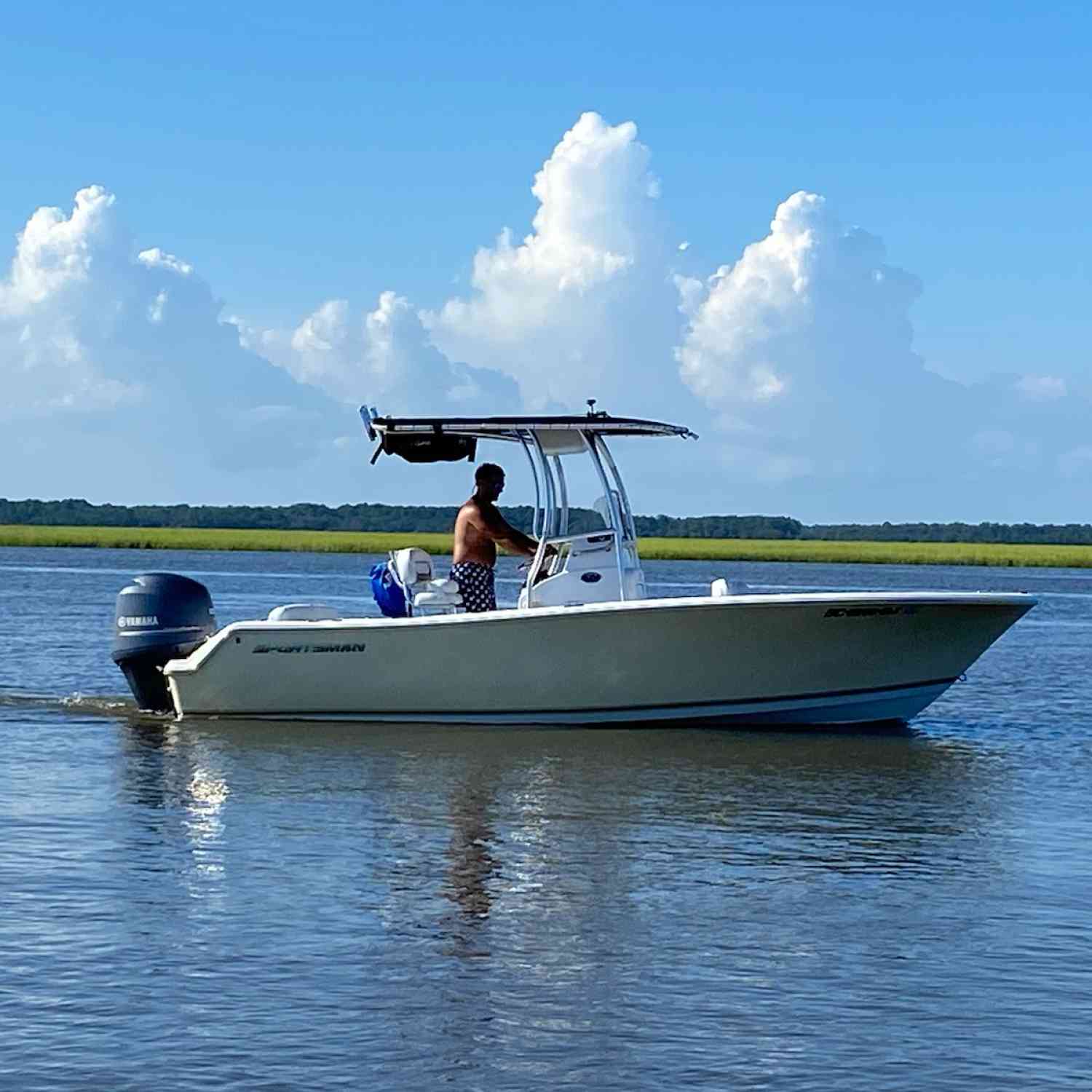 This is a picture of me getting ready to trailer the boat. My family and I just returned from a...