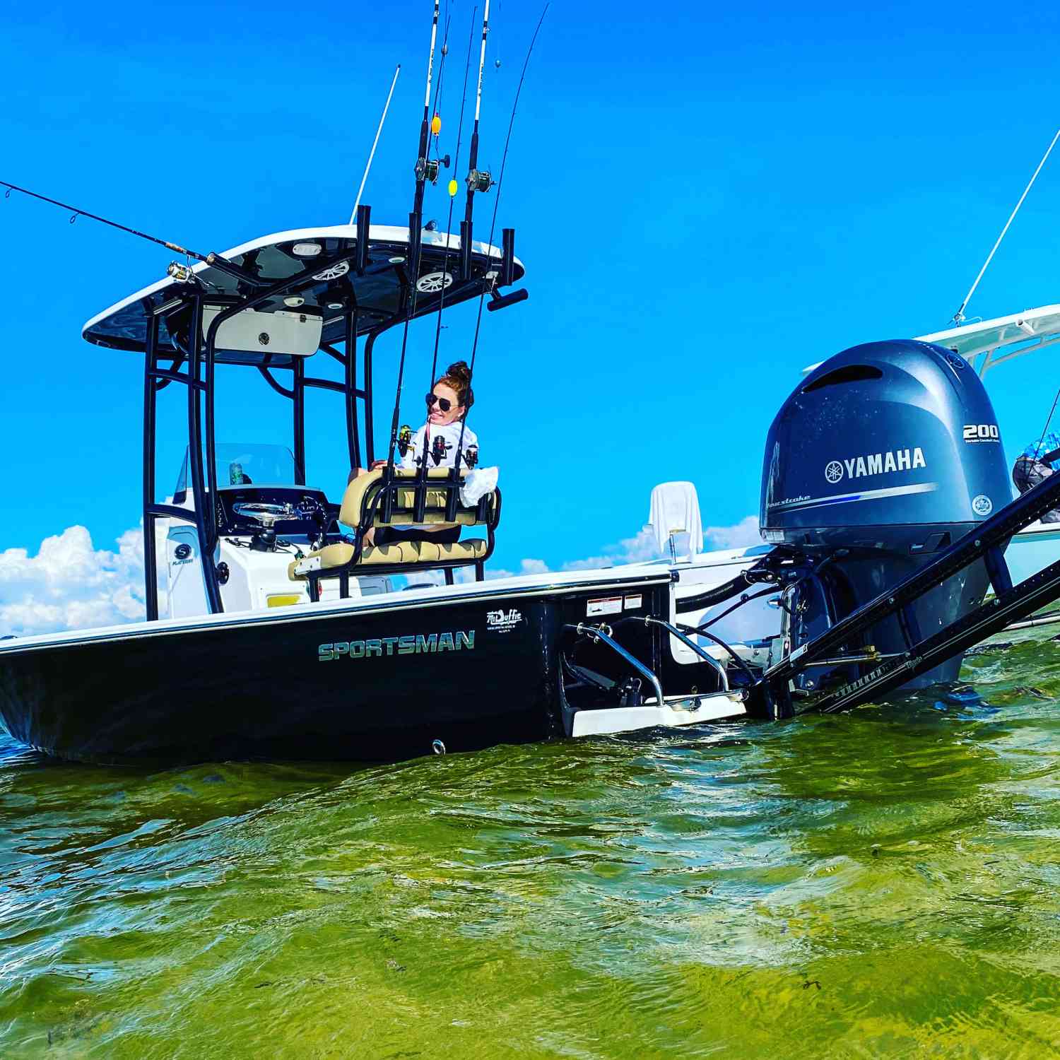 Posted up on a sand bar off the coast of horse shoe!