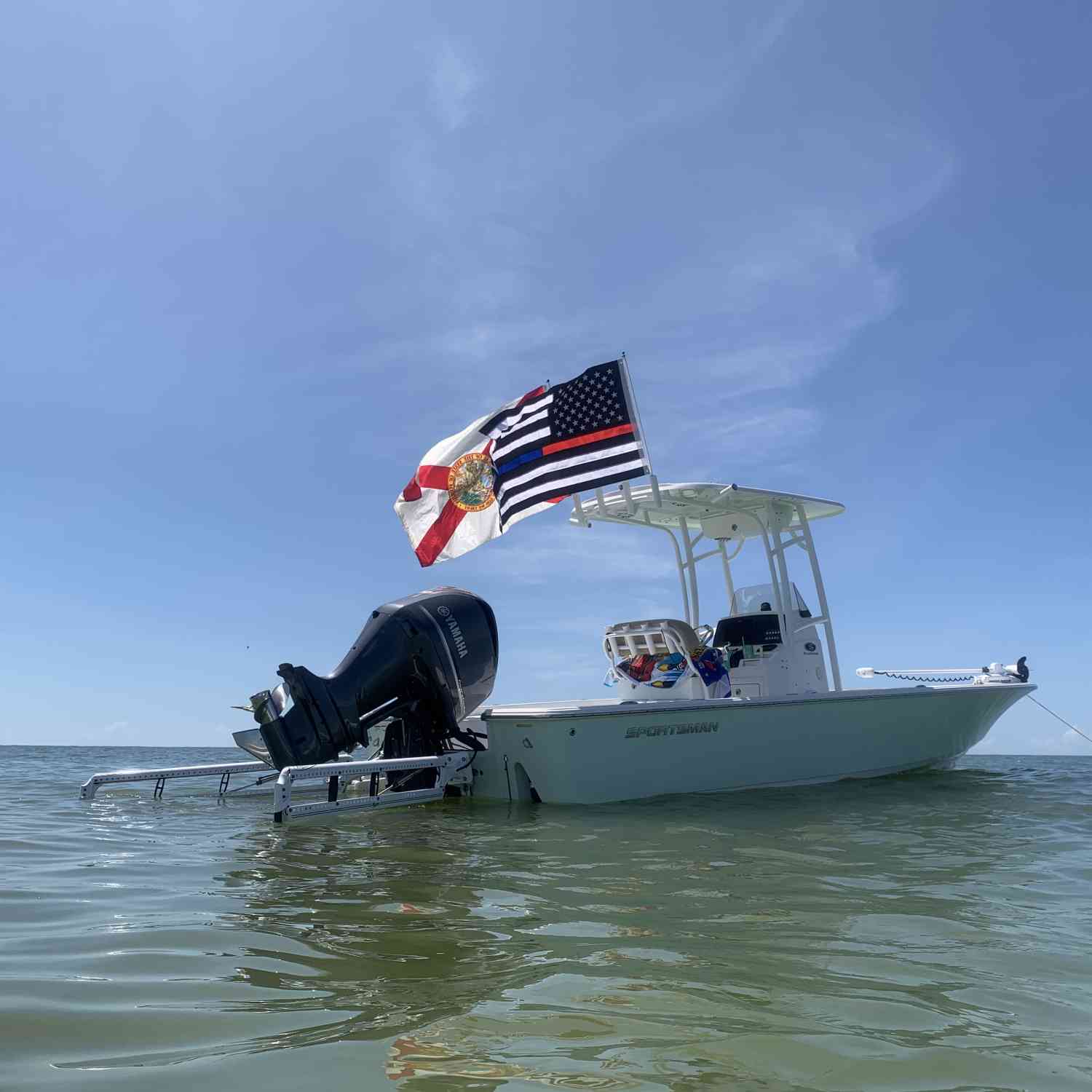 A Saturday pulled up to Cayo Costa island anchored in with power poles down enjoying a day at the beach.