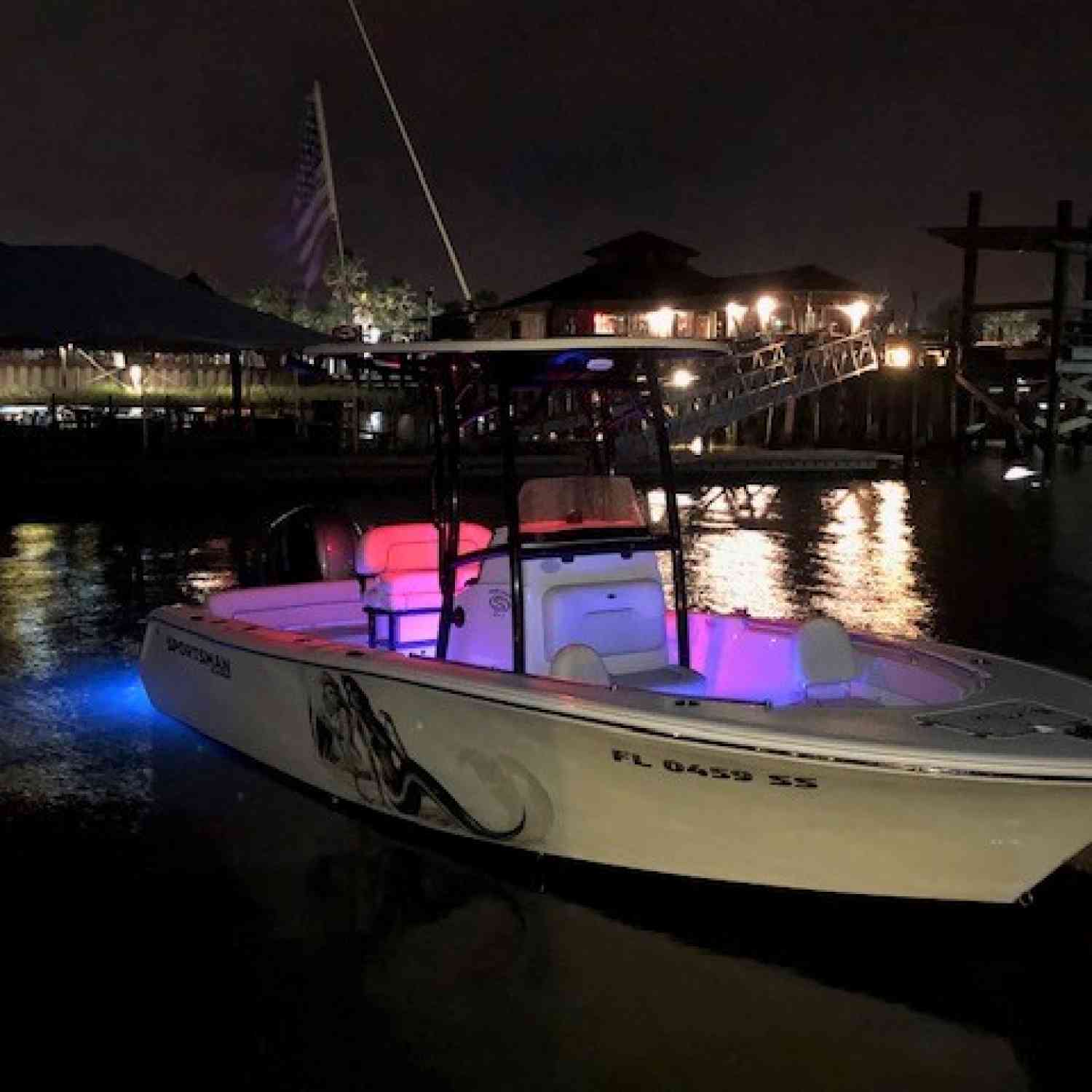 Docked at the Conch House Marina for dinner.