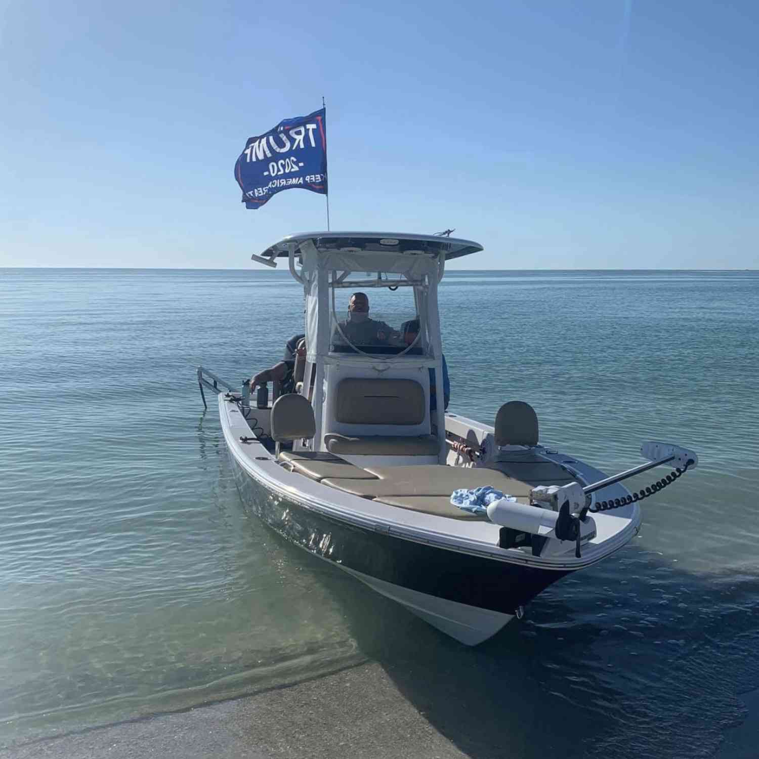 At the sandbar at Cayo Costa and Trump is still your President