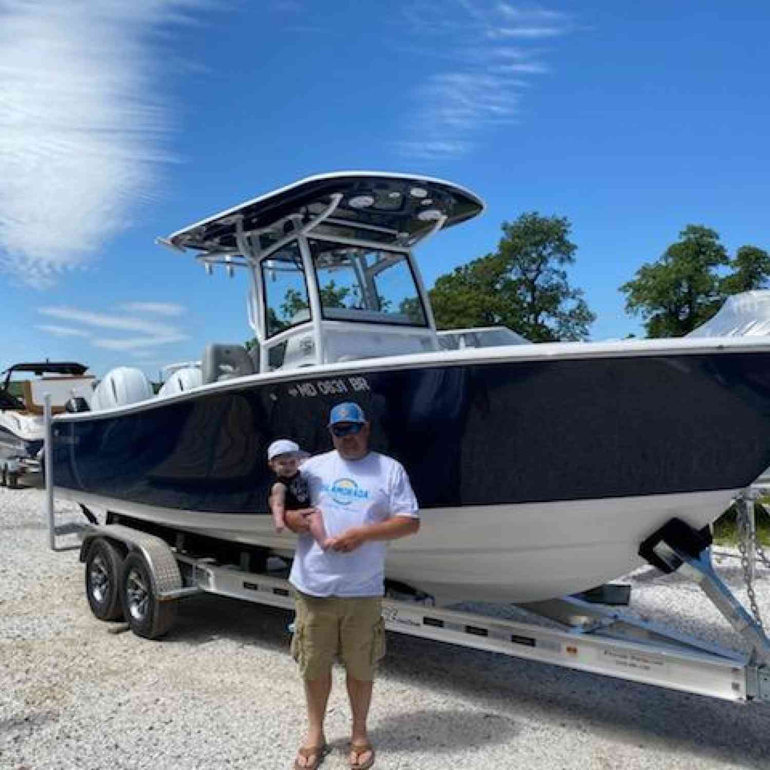 Little man's new boat.