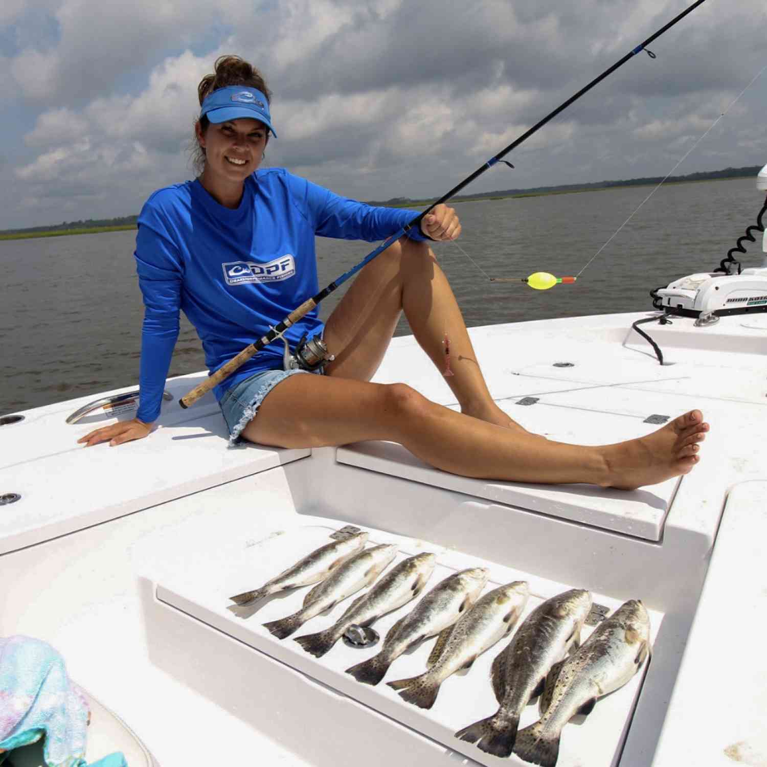 Title: Fish mess of fish on the deck of our new Sportsman. - On board their Sportsman Masters 207 Bay Boat - Location: Shellmans Bluff, Ga. Participating in the Photo Contest #SportsmanJune2020