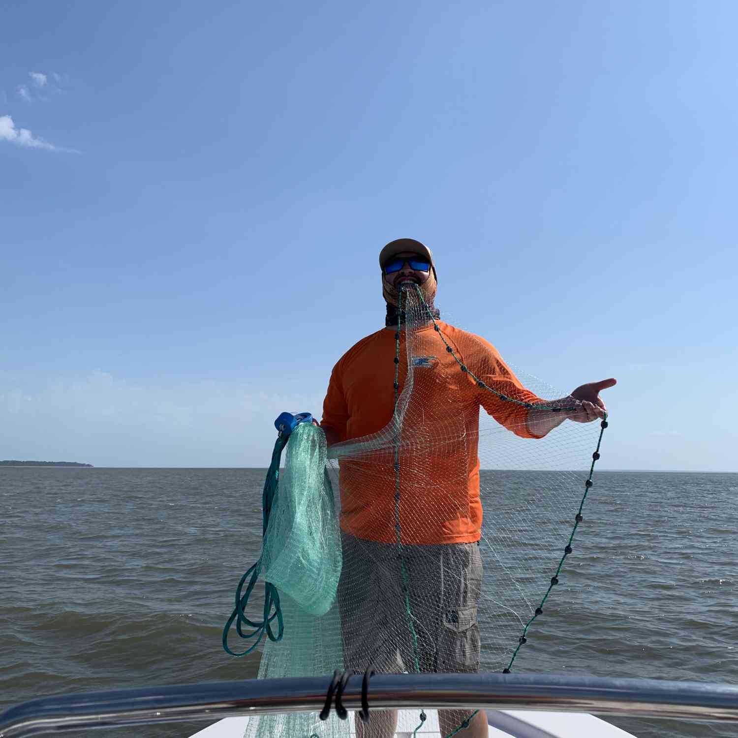 Long day of shrimping out in the Edisto Sound!