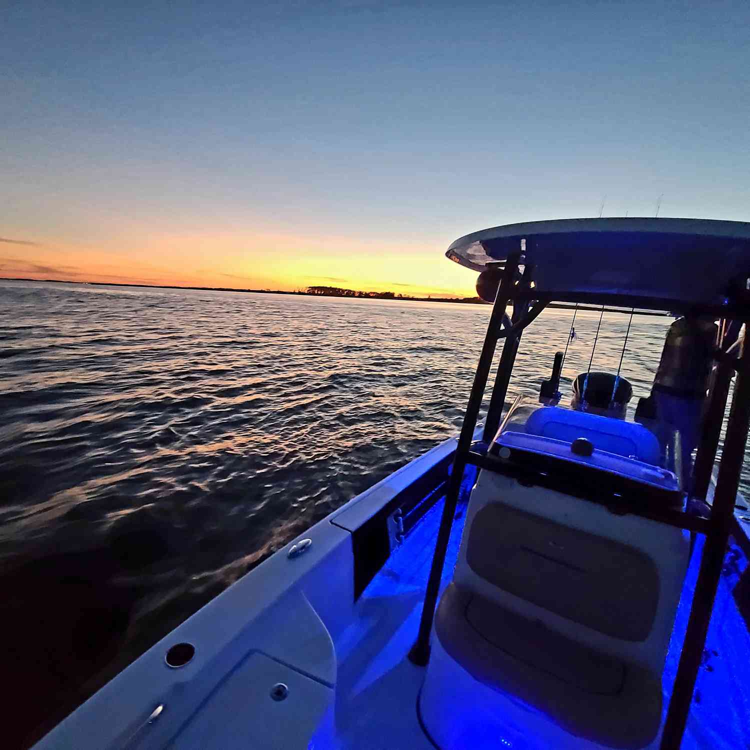 Striper fishing at sunset