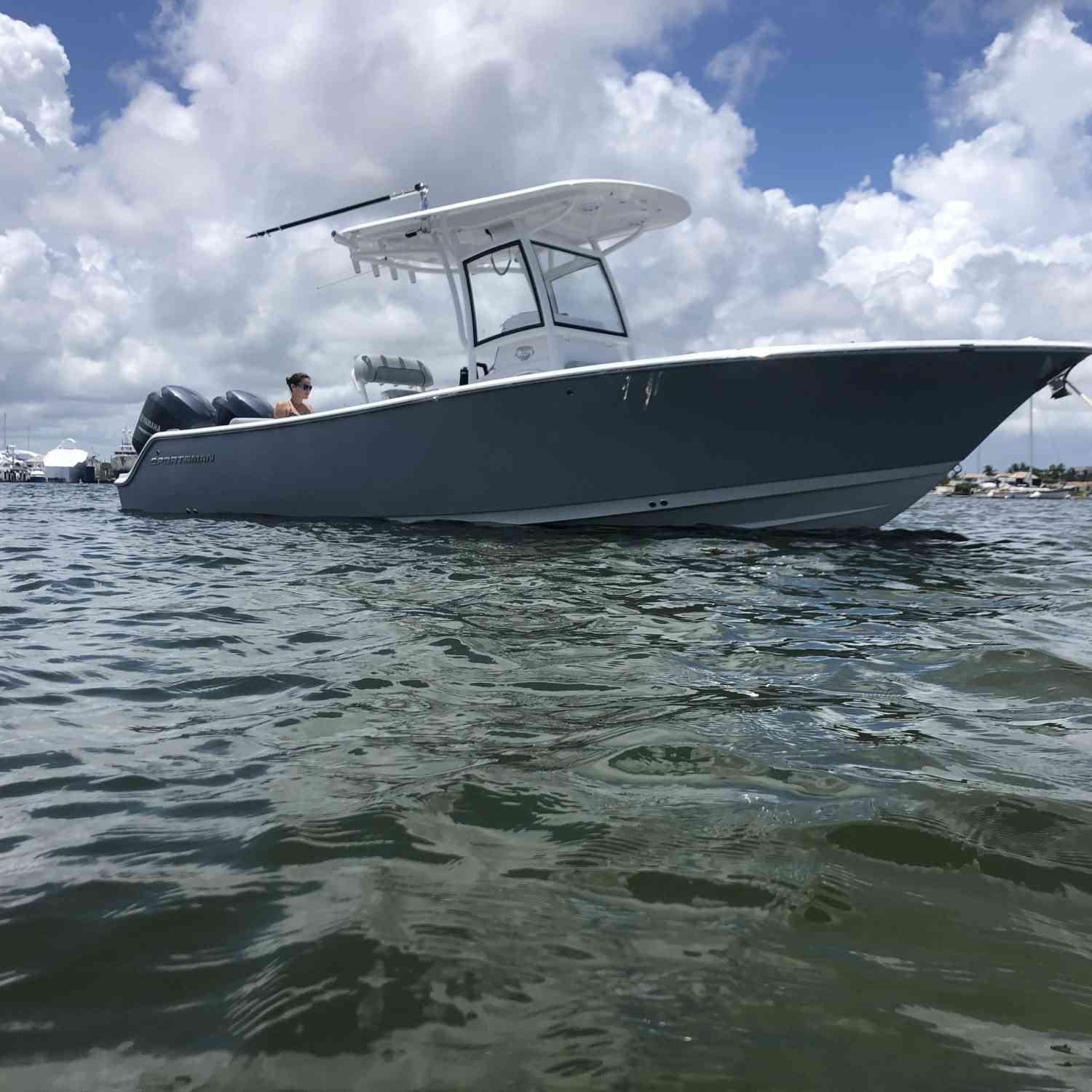 Sportsman's Beautiful lines sitting at the peanut island sandbar