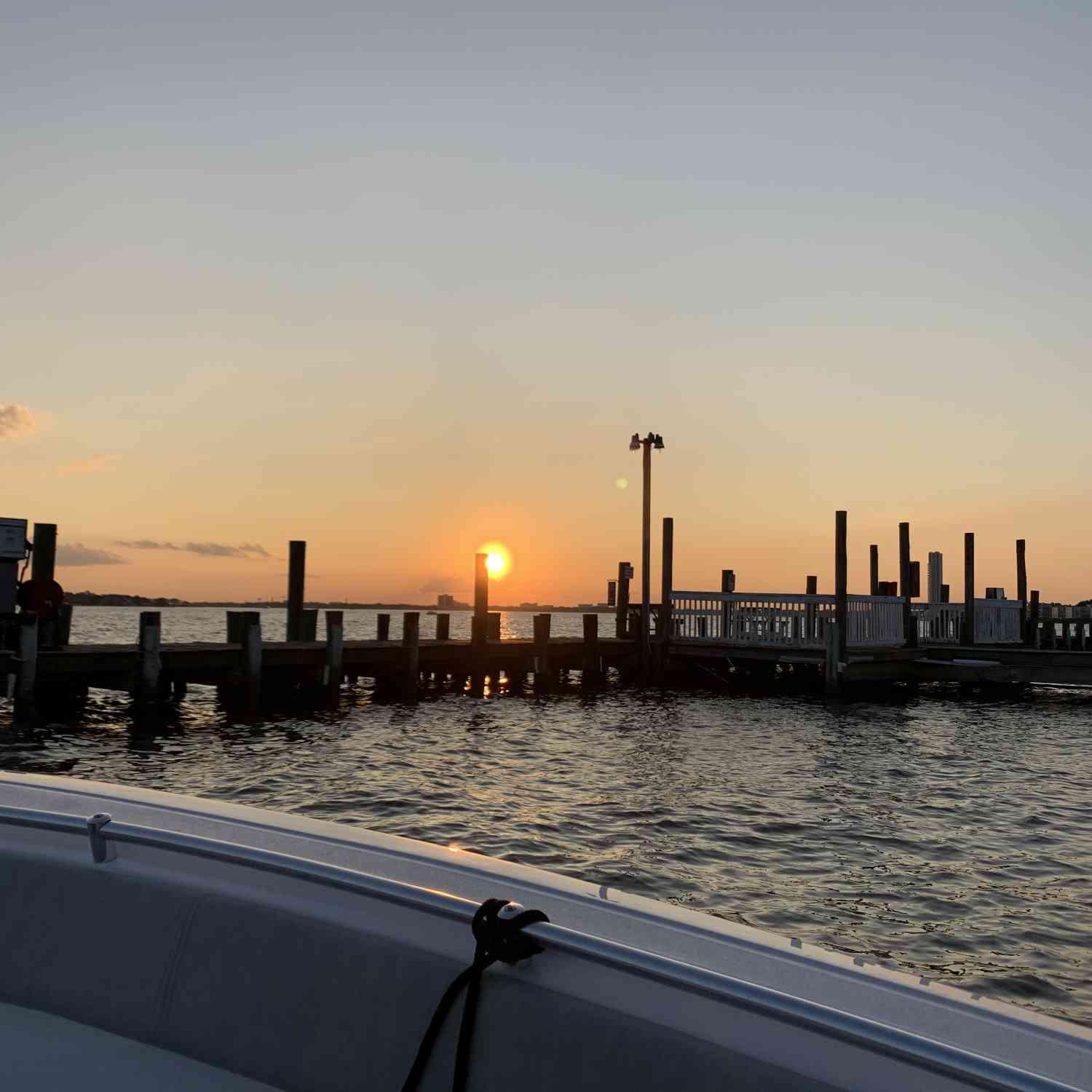 Sitting on the lounge atop the coffin box watching the sunset after a day on the water