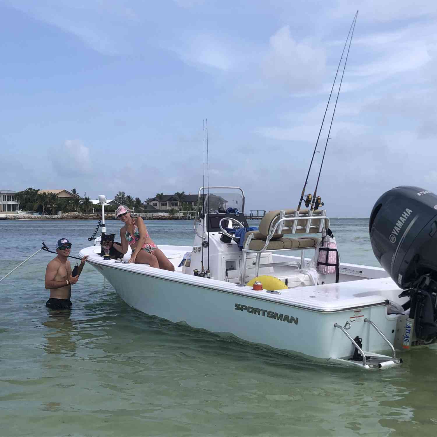 Stopping at the sandbar after fishing in Marathon and Duck Key.