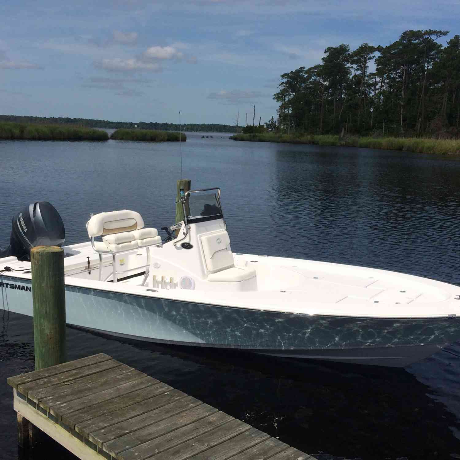 Title: Beautiful day - On board their Sportsman Masters 207 Bay Boat - Location: Mallard Creek, Beaufort County, NC. Participating in the Photo Contest #SportsmanApril2021