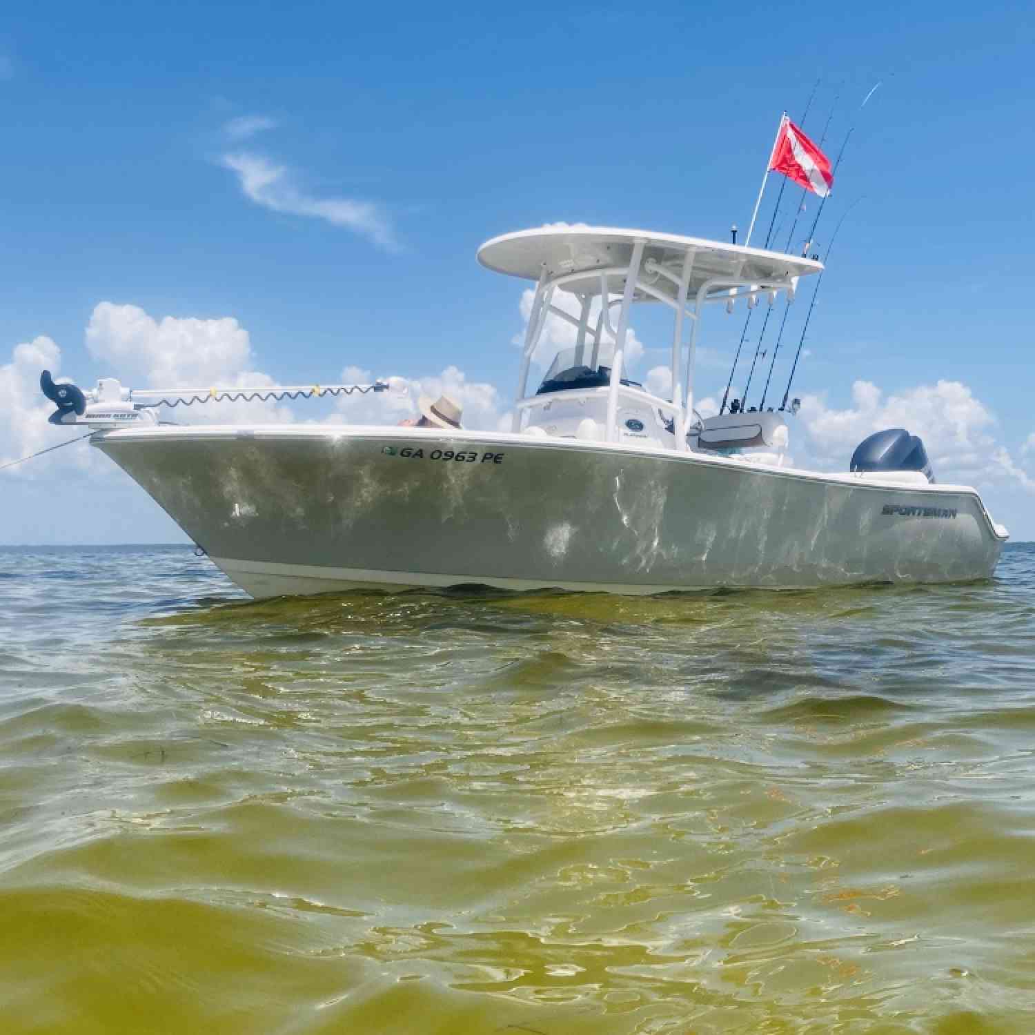 Fished all day and stopped for all aboard to cool off on a off shore sandbar.