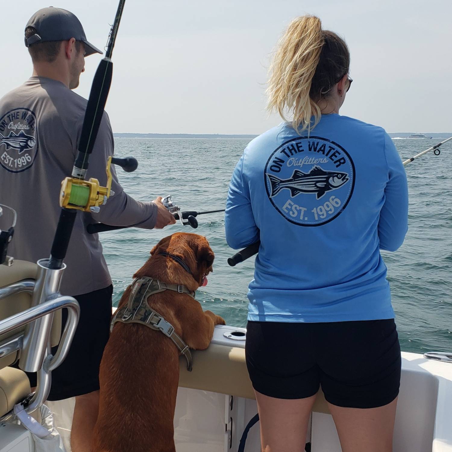 A day of fishing with the family, Brody our Lab loves the boat too!