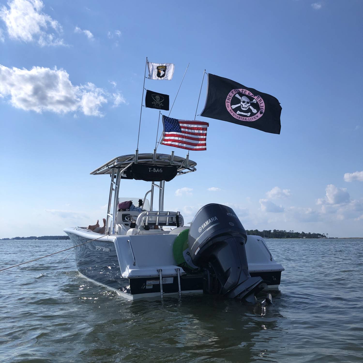 Title: Camped out. - On board their Sportsman Heritage 231 Center Console - Location: Gwynns island va. Participating in the Photo Contest #SportsmanAugust2021