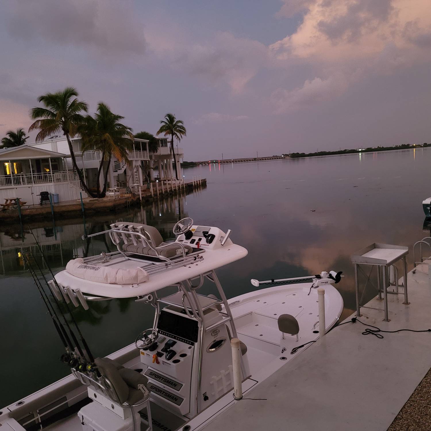 The boat is parked and ready to head out in the morning for her first run.