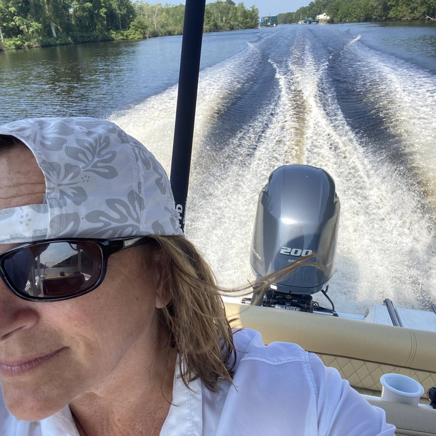 Staying cool at 40 mph on a hot August day!