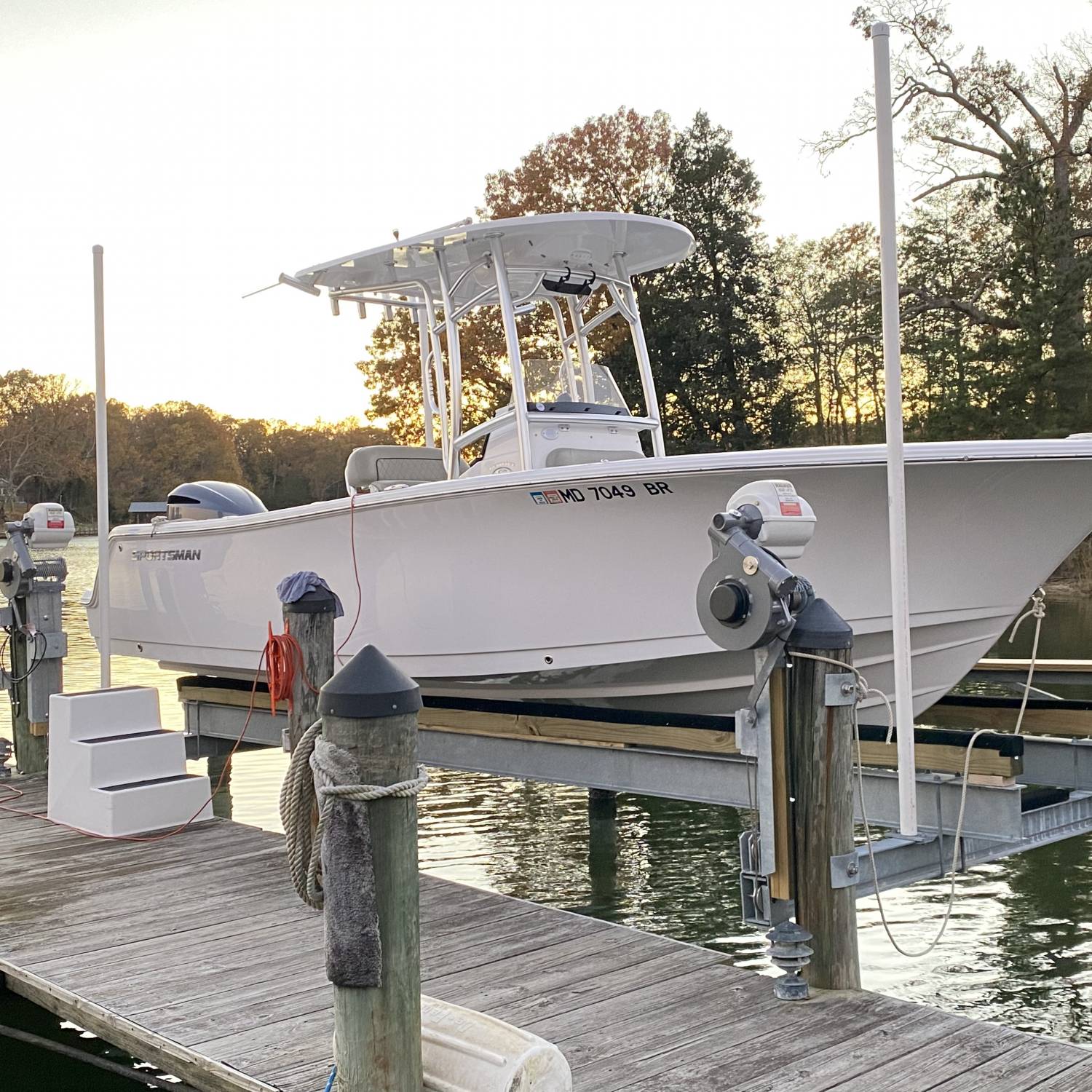 Title: Chillin - On board their Sportsman Heritage 231 Center Console - Location: Solomon Island Md. Participating in the Photo Contest #SportsmanDecember