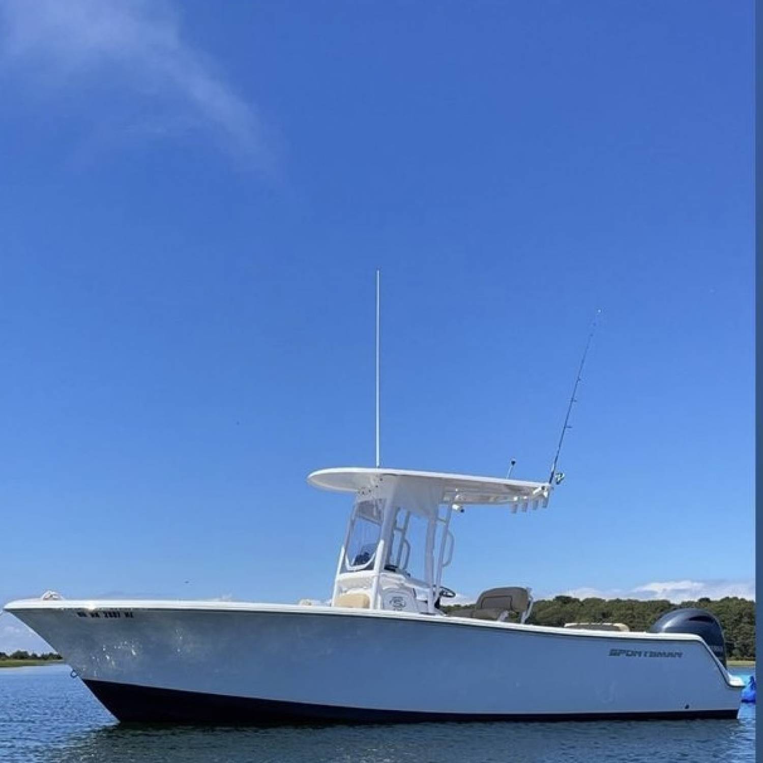 Resting from fishing on cape cod Nantucket sound