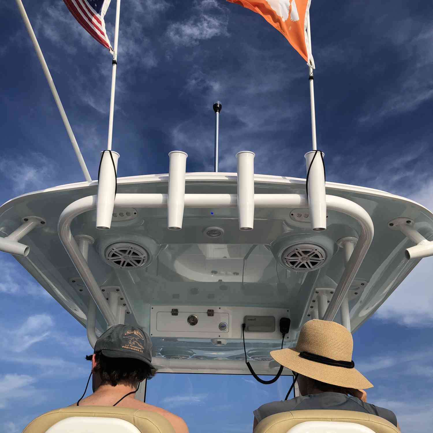 Title: Tigers Love Sportsman - On board their Sportsman Open 282 Center Console - Location: Lake Norman- Denver, North Carolina. Participating in the Photo Contest #SportsmanJuly2021