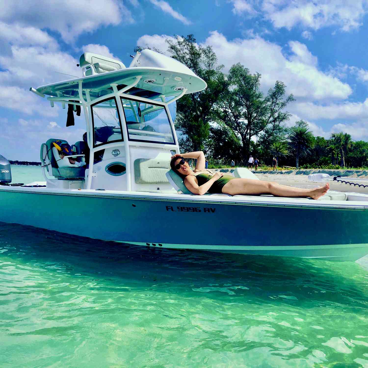 Title: Hot babes  soaking  up the rays - On board their Sportsman Masters 267 Bay Boat - Location: Bocilla island fl. Participating in the Photo Contest #SportsmanJune2021