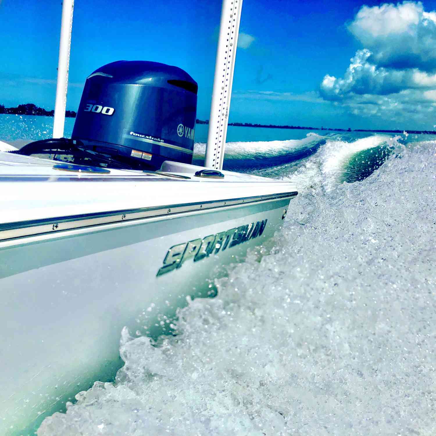 Running across the Anna Maria sound on the flats in 14” of water.