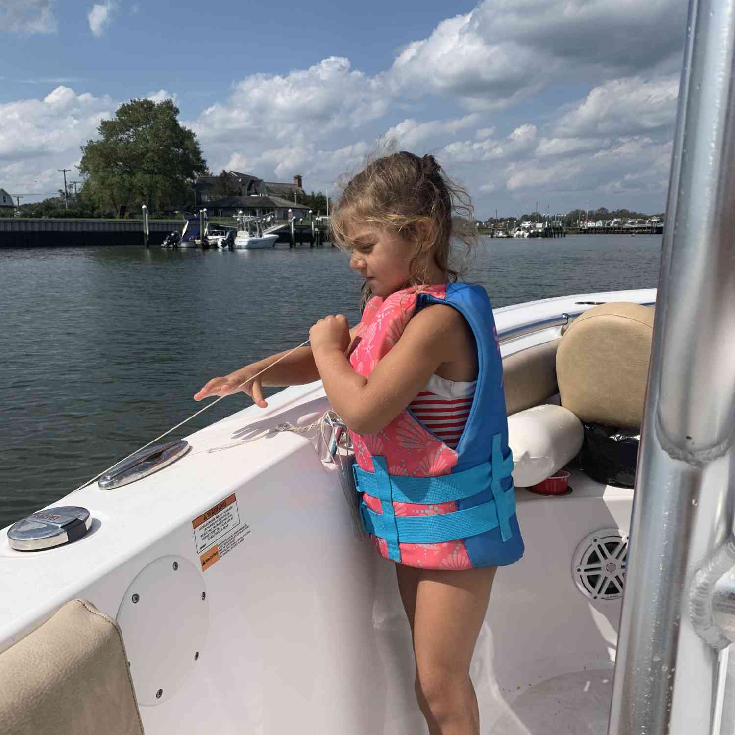 Fishing for fluke in the Manasquan River.