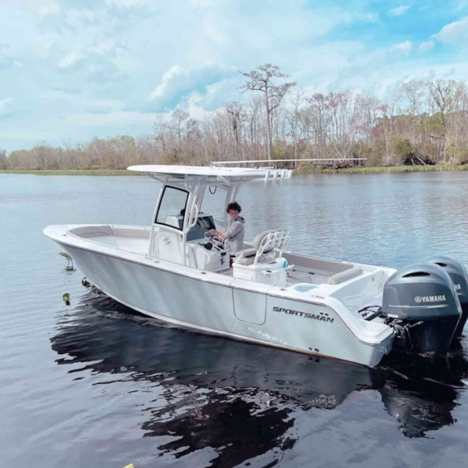 Sitting pretty by the dock testing out all the great features sportsman and Yamaha have to offer on this great...