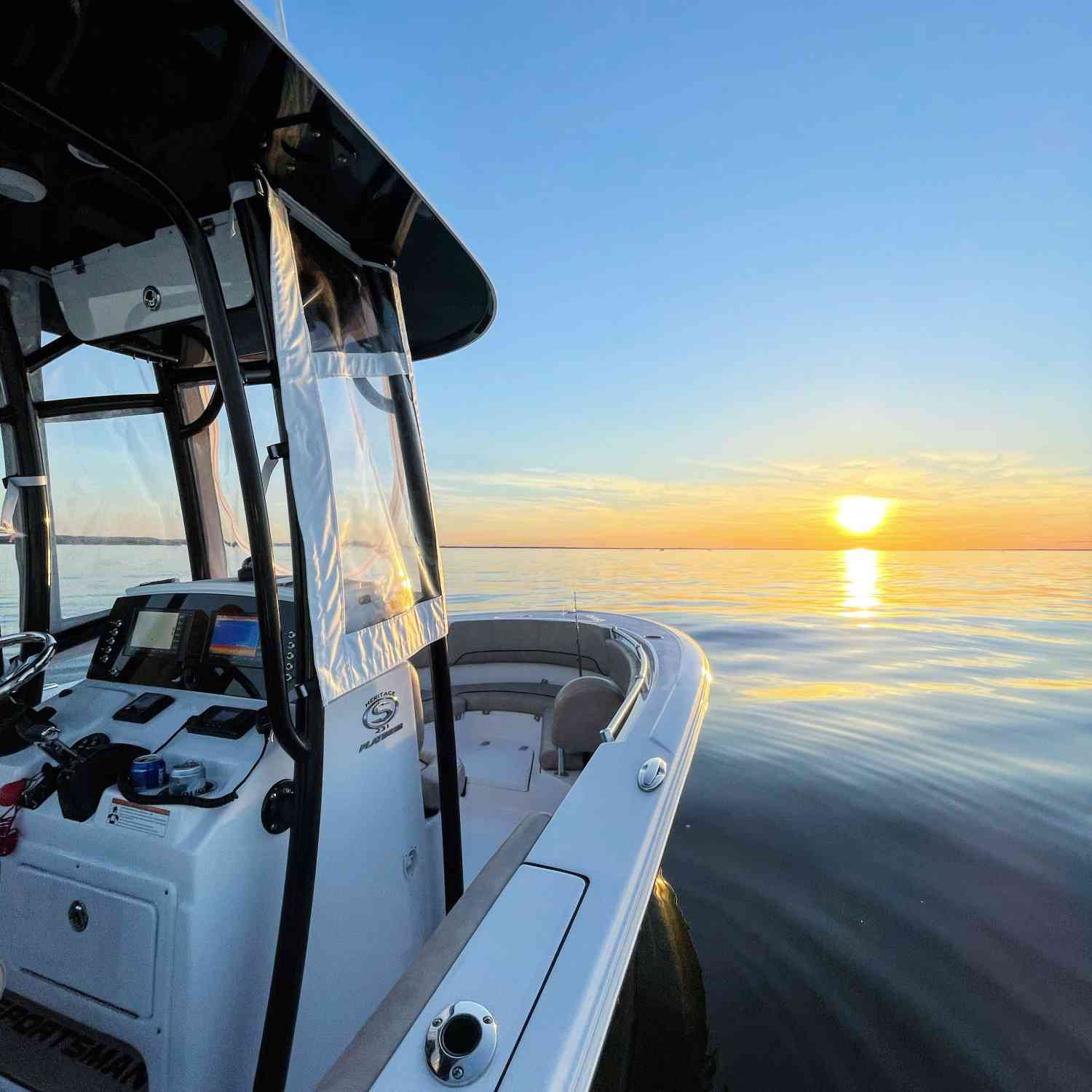 Title: spring nights at the shore - On board their Sportsman Open 232 Center Console - Location: Highlands, NJ. Participating in the Photo Contest #SportsmanMay2021