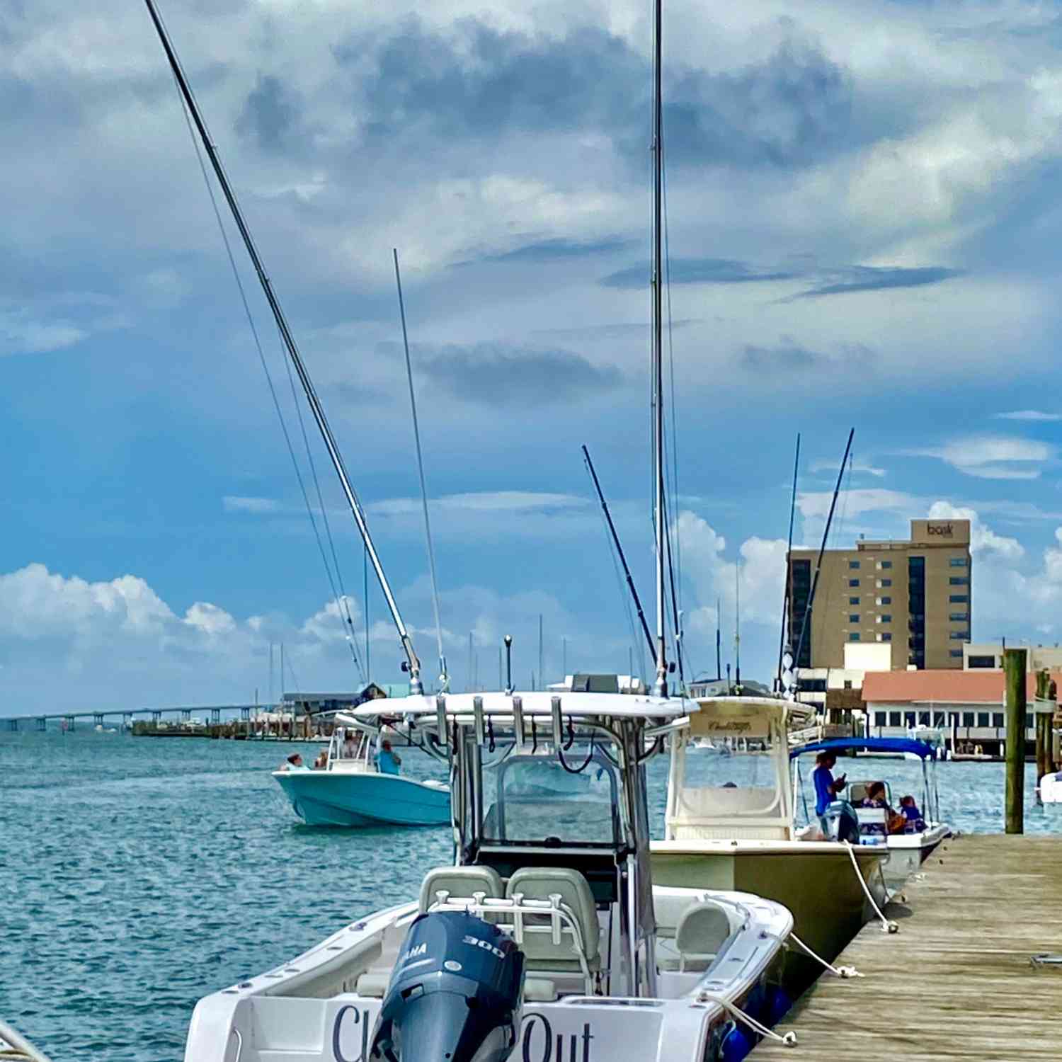 Docked up to grab a bit to eat