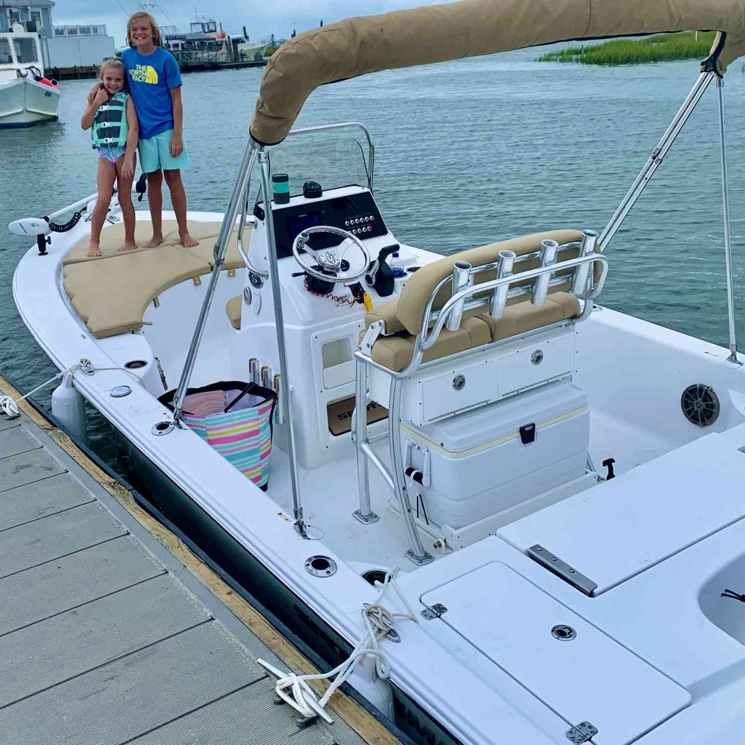 Our first time out on the water after purchasing this boat!!