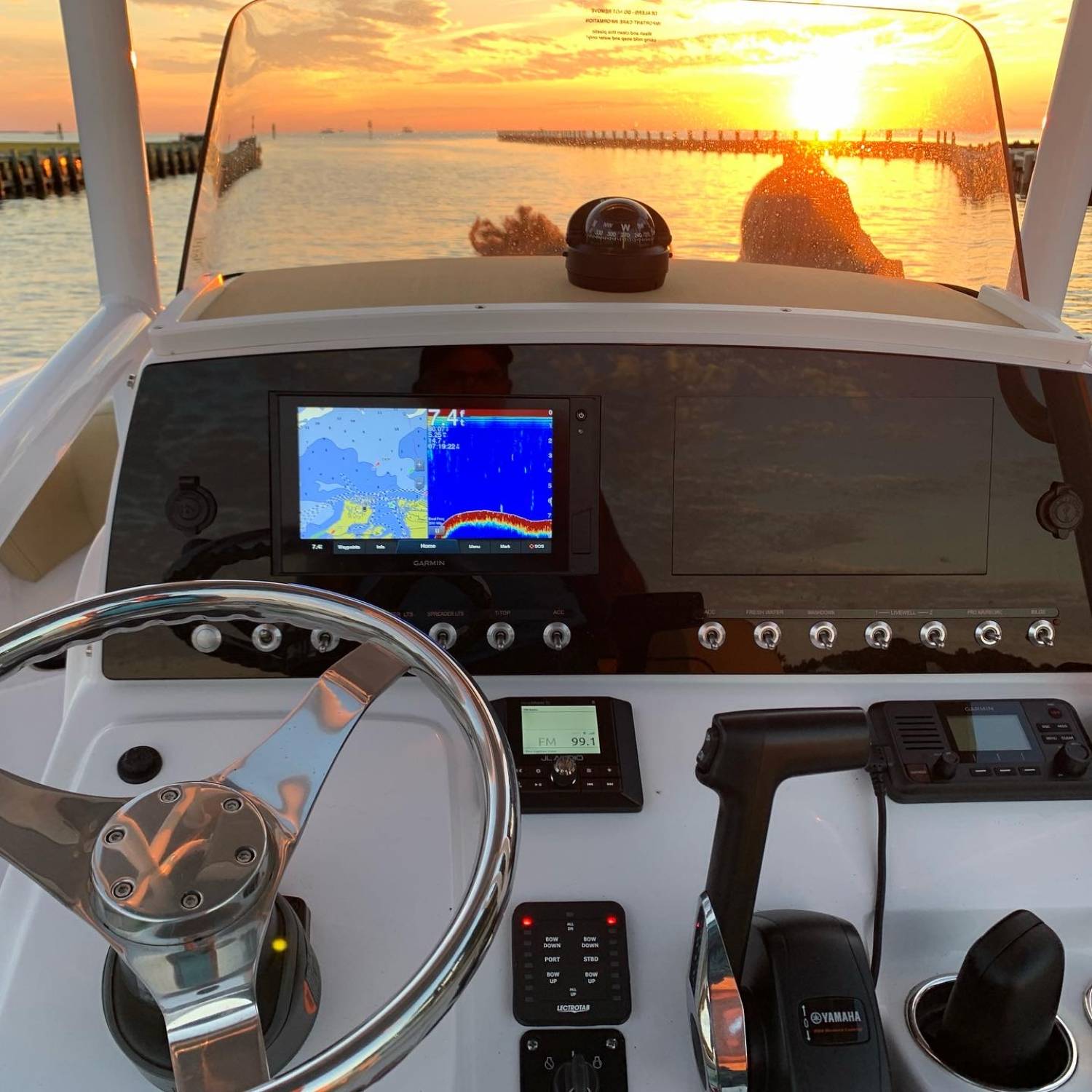 Riding out towards the sunset leaving the Colington Harbour inlet headed out into the Albemarle Sound. Couldn’t ask for a...