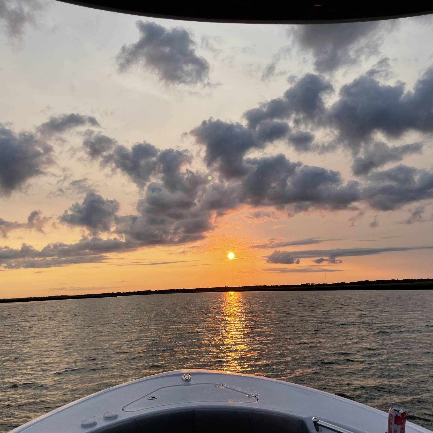 Beautiful sunset on our way back from a day of fun at Daufaskie Island.