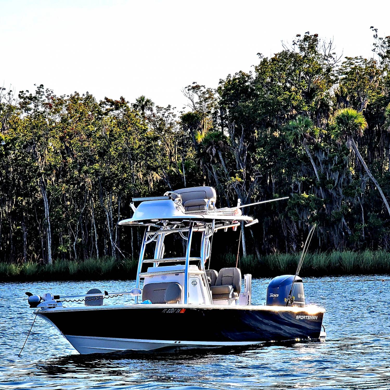 The boat is just waiting on us to finish scalloping.