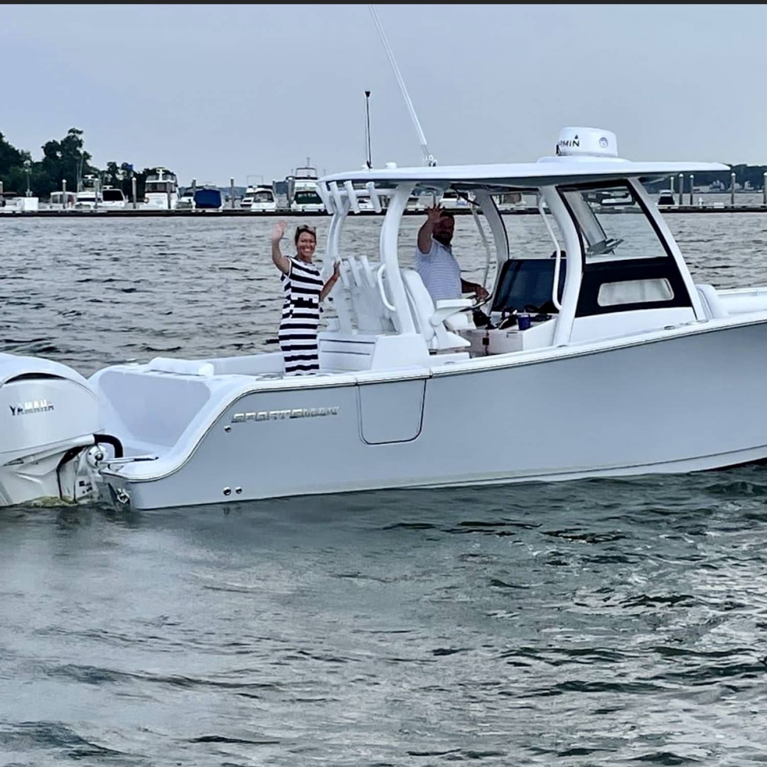 Title: Sign, sealed, delivered, I’m yours!! - On board their Sportsman Open 302 Center Console - Location: Riverside Marina. Participating in the Photo Contest #SportsmanSeptember2021