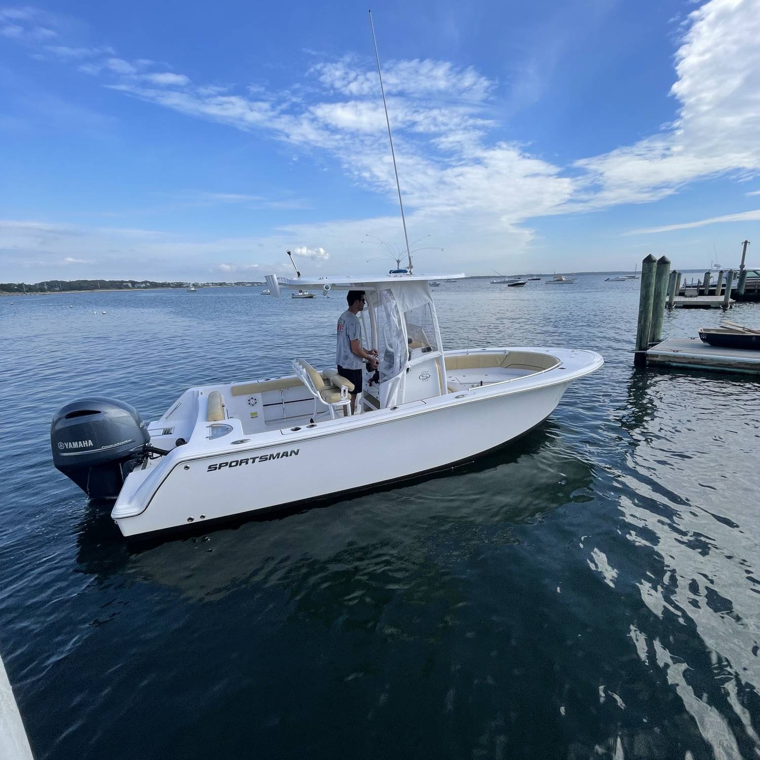 Title: One of the last rides before winter - On board their Sportsman Open 232 Center Console - Location: Cape cod. Participating in the Photo Contest #SportsmanApril