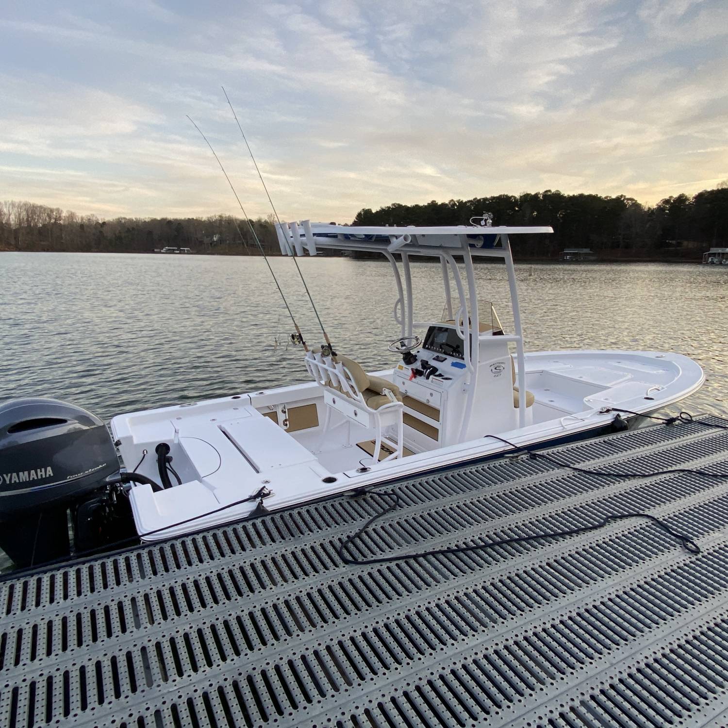 At the ramp about to drop boat in the lake after signing papers!