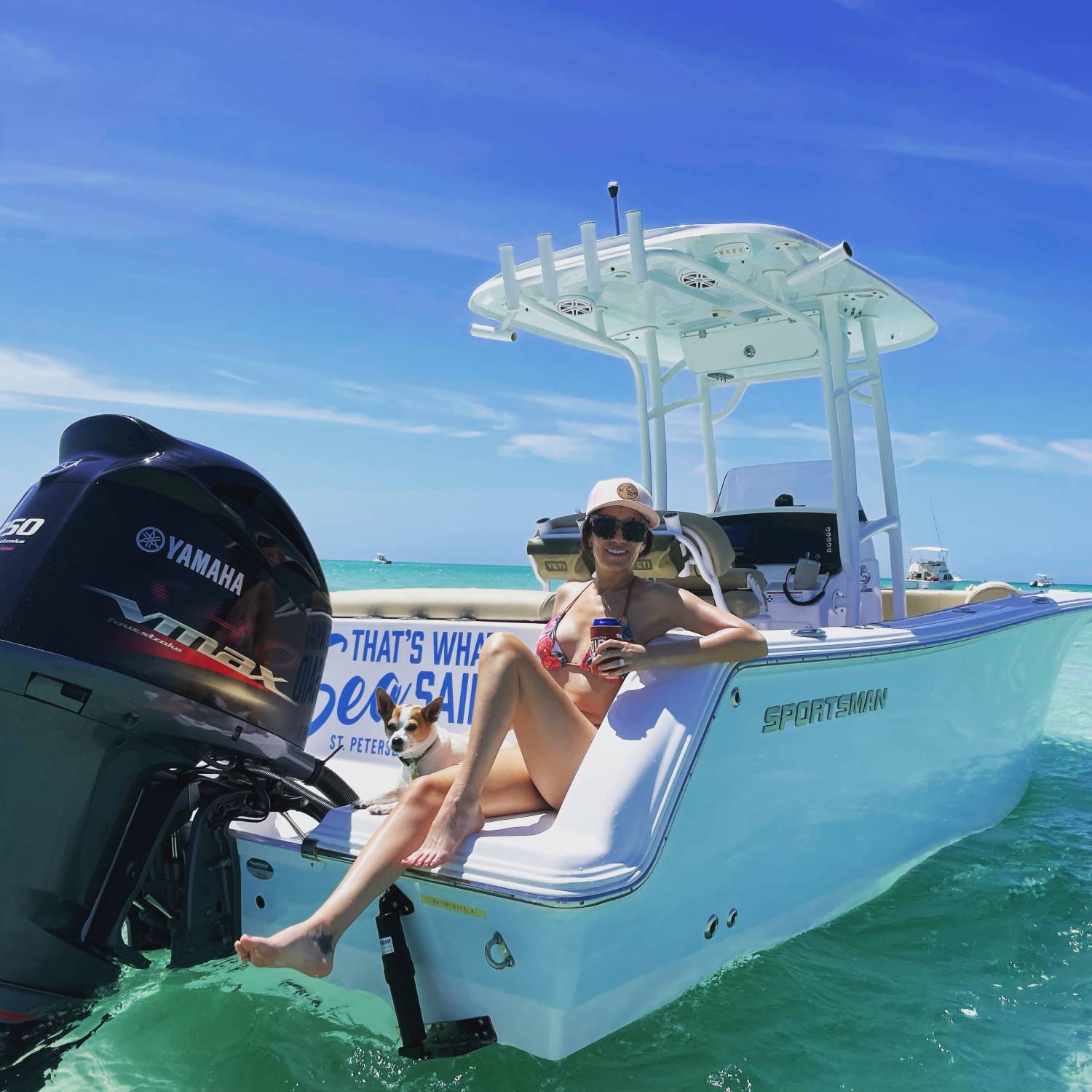 Title: Sandbar Day - On board their Sportsman Open 232 Center Console - Location: Passage Key, FL. Participating in the Photo Contest #SportsmanApril