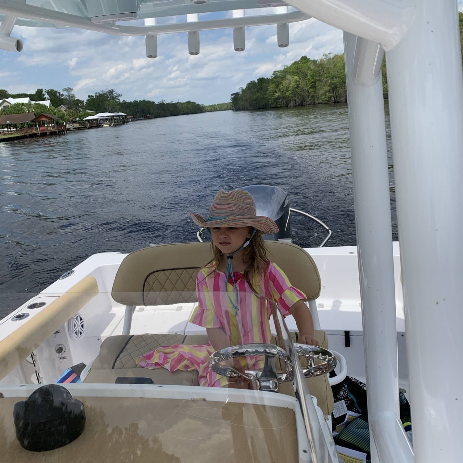 The Little Miss Myrtle beach 2022 pageant queen has taken the helm and is definitely the princess of the sandbar....
