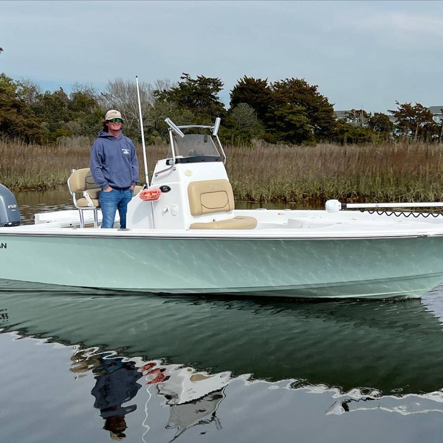 Title: 227 Sportsman Bay Boat - On board their Sportsman Masters 227 Bay Boat - Location: Oak Island NC. Participating in the Photo Contest #SportsmanApril