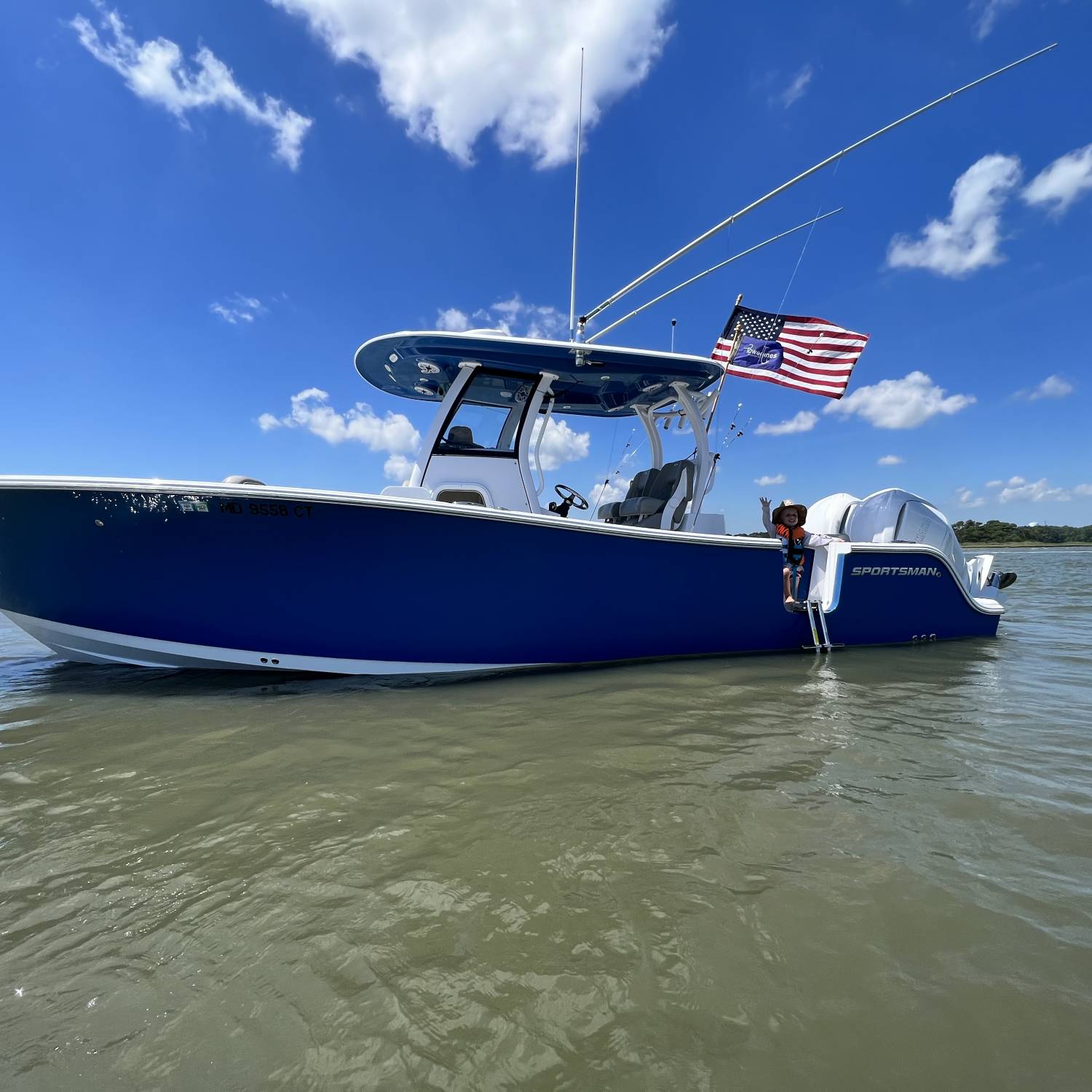 Title: Family fun day with our grandson - On board their Sportsman Open 282 Center Console - Location: Ocean City, MD. Participating in the Photo Contest #SportsmanAugust