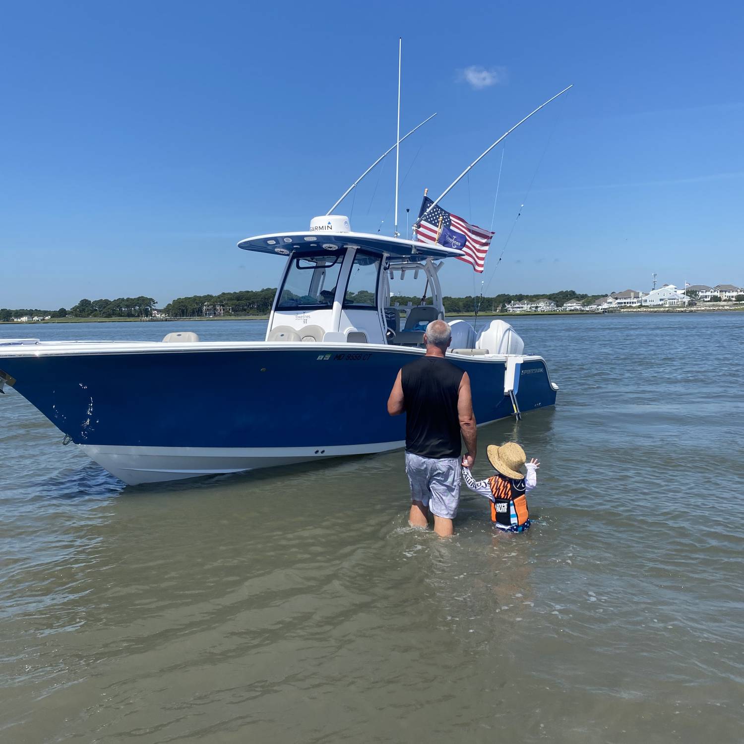 My husband and our grandson headed back for a snack.