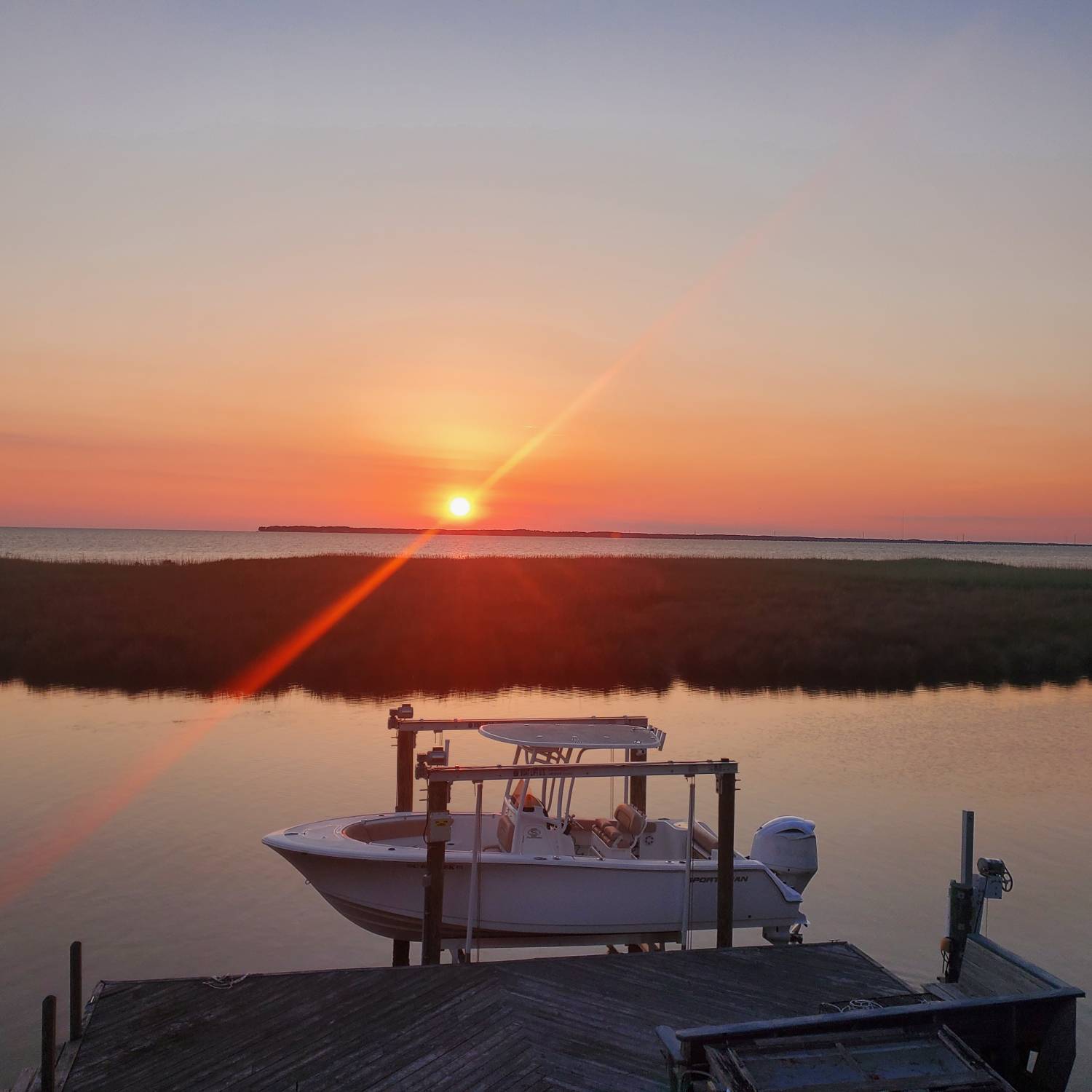 Sun setting after a fulfilled boating day!