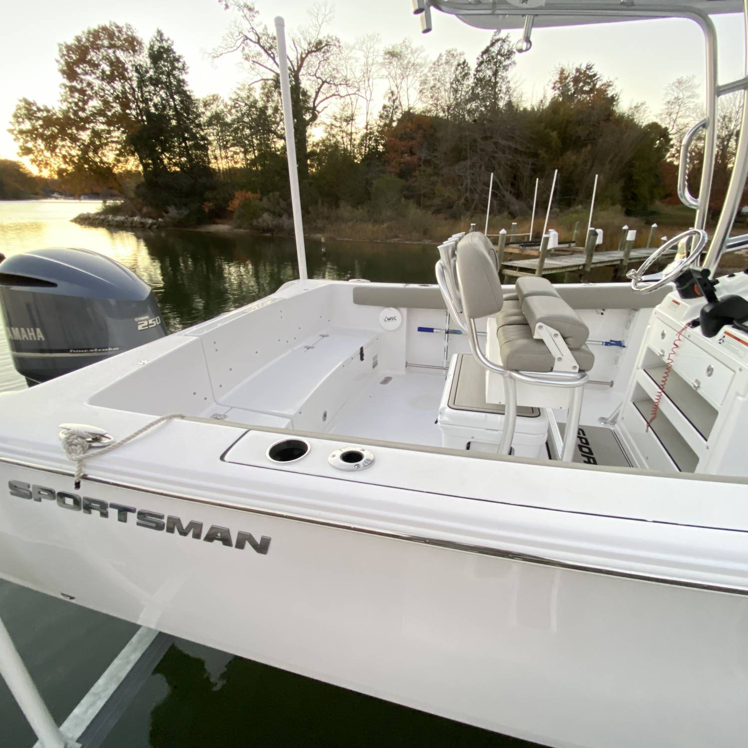 Title: Clean Machine 🐟 - On board their Sportsman Heritage 231 Center Console - Location: Solomon Island Md. Participating in the Photo Contest #SportsmanFebruary2022