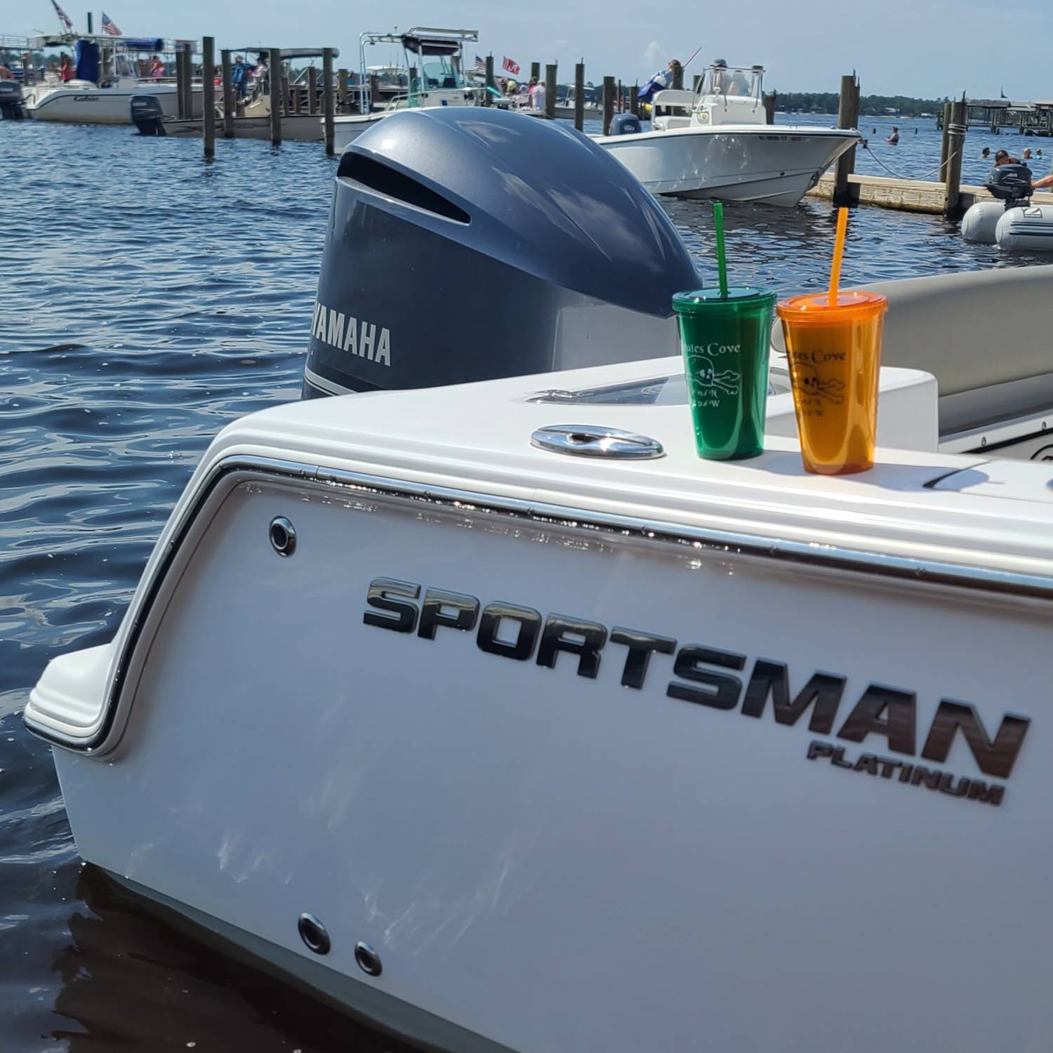 Title: Family day - On board their Sportsman Open 232 Center Console - Location: Pirates Cove. Participating in the Photo Contest #SportsmanFebruary2022
